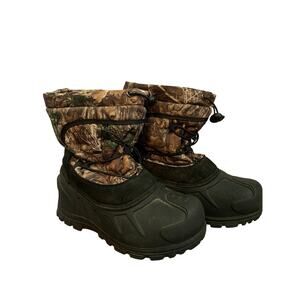 Itasca Camo Kids Boots Size 4 Insulated